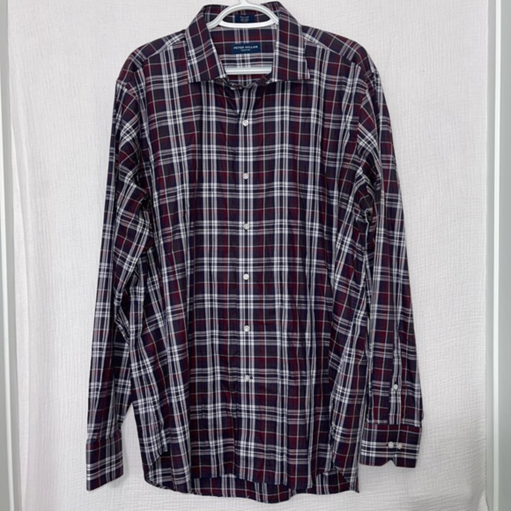 Peter Millar Mens Cotton Button Down Long Sleeve